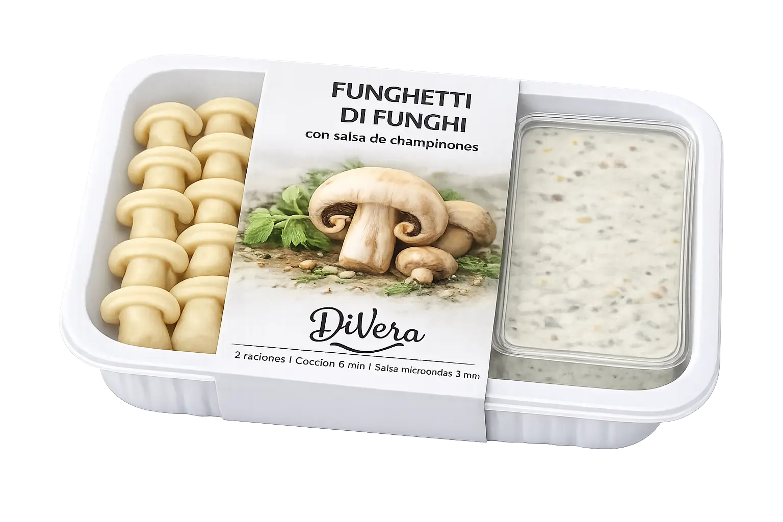 Funghetti Di Funghi con Salsa de Champiñones (500g)
